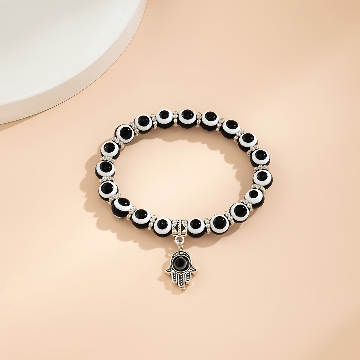 Minimalist Ethnic Acrylic Butterfly Evil Eye Beaded Bracelet for Women