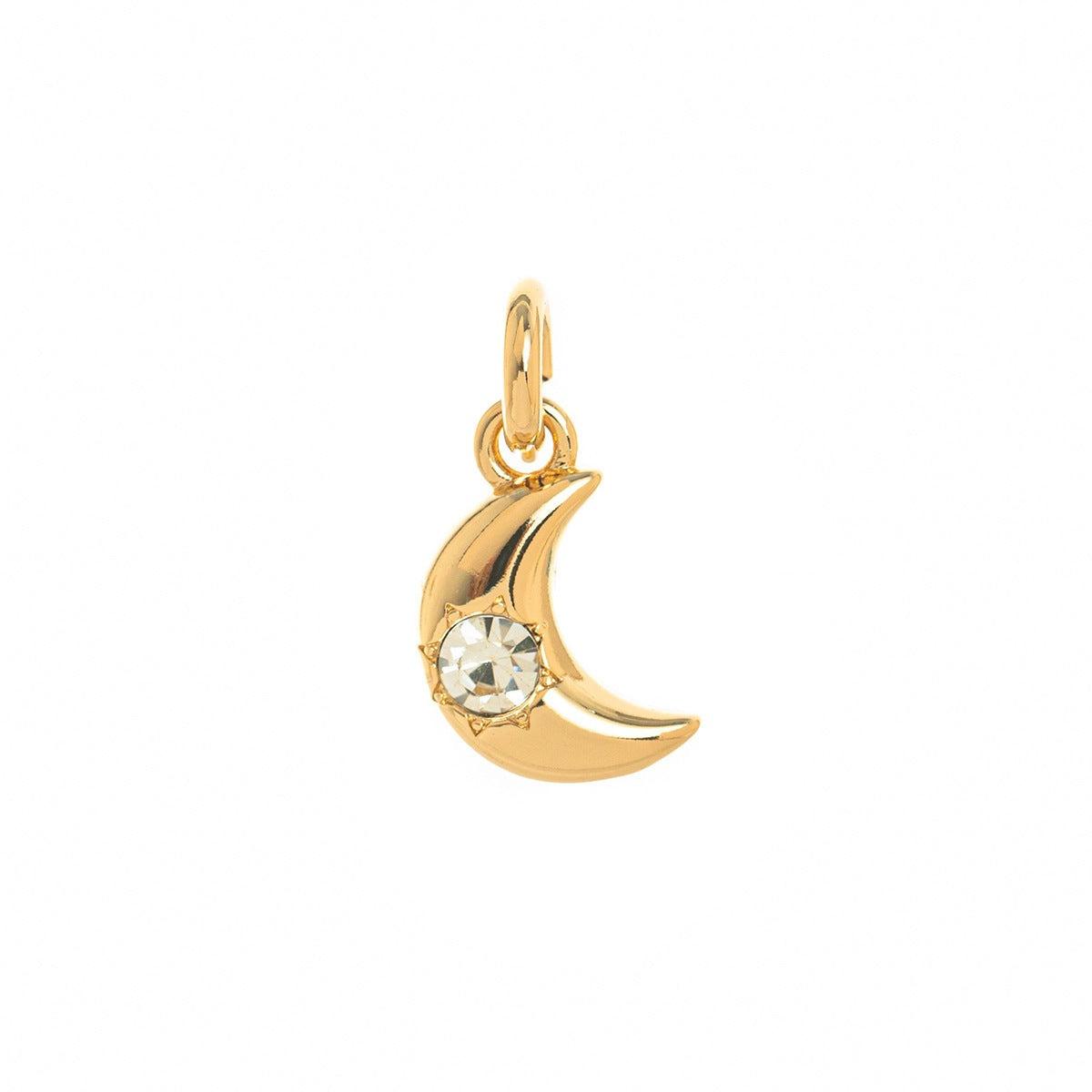 Minimalist Sweet Round Brass Rhinestone Inlay Charm Bar