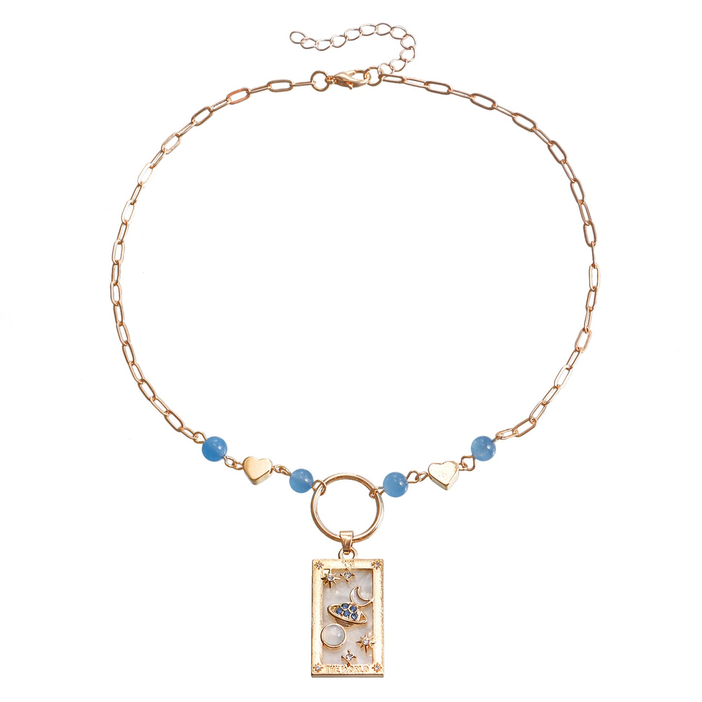 Vintage Minimalist Heart-Shaped Geometric Pendant Necklace in Alloy with Plated Finish for Women