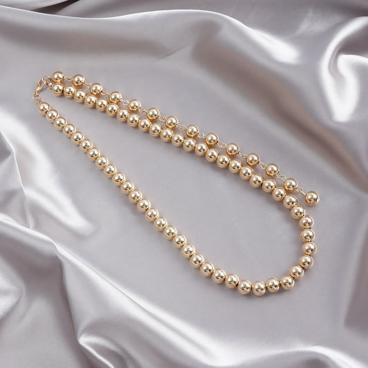 Collana lunga da donna vintage con perline geometriche, pendente in lega galvanizzata e nappa lunga, con perline in resina plastica