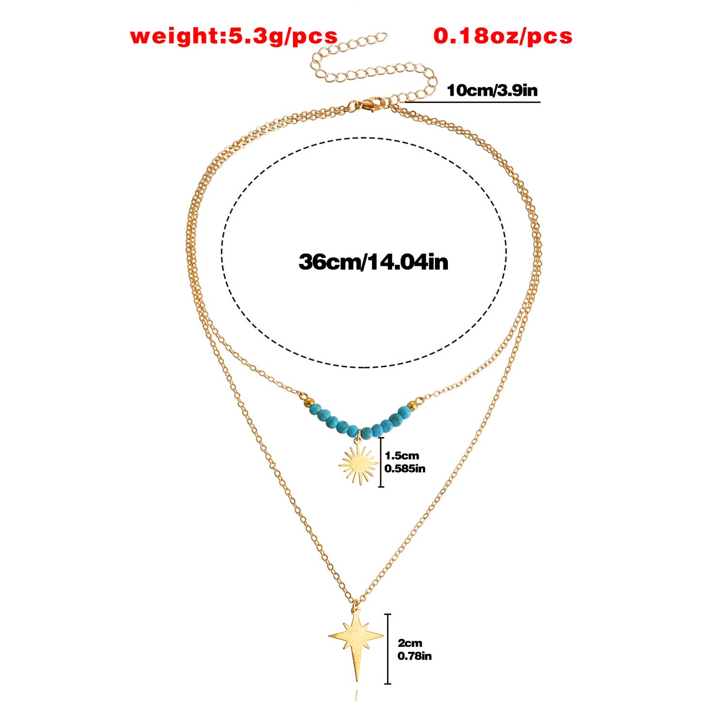 Minimalist Geometric Two-Tier Clavicle Necklace in Alloy with Plated Finish for Women