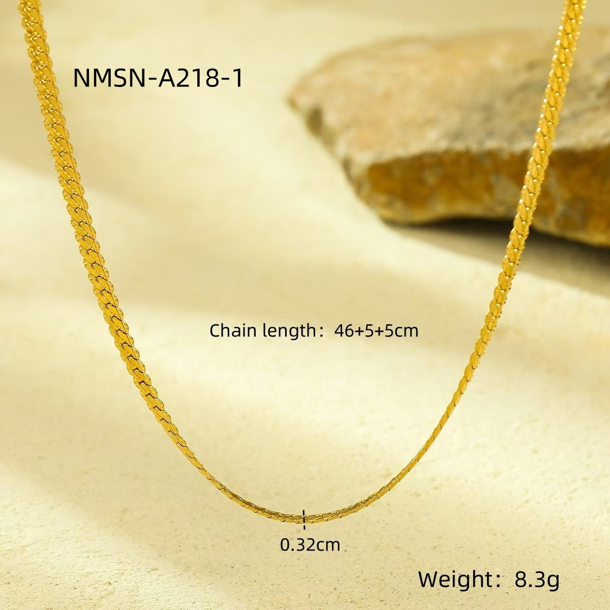 Collana Minimalista in Acciaio Inossidabile con Finitura Placcata per Uomo e Donna