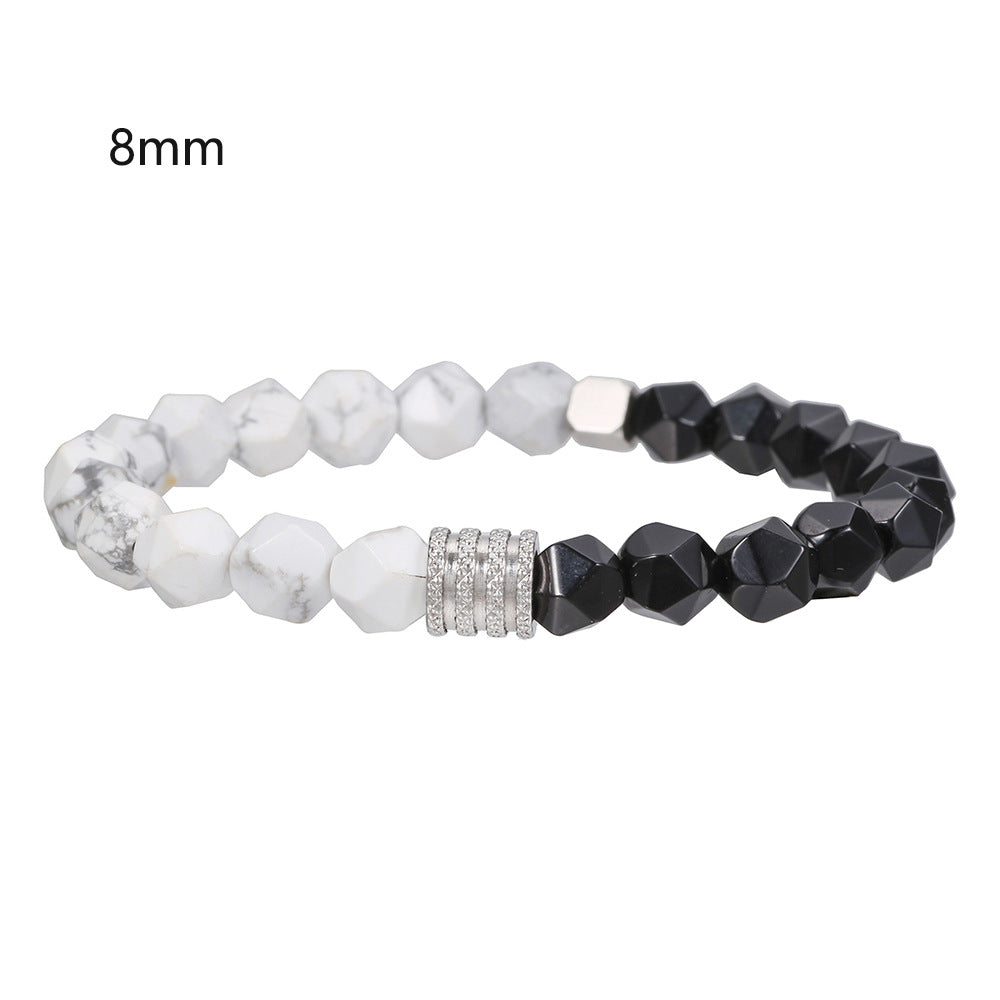 Minimalist Geometric Natural Turquoise Titanium Steel Bracelet Unisex