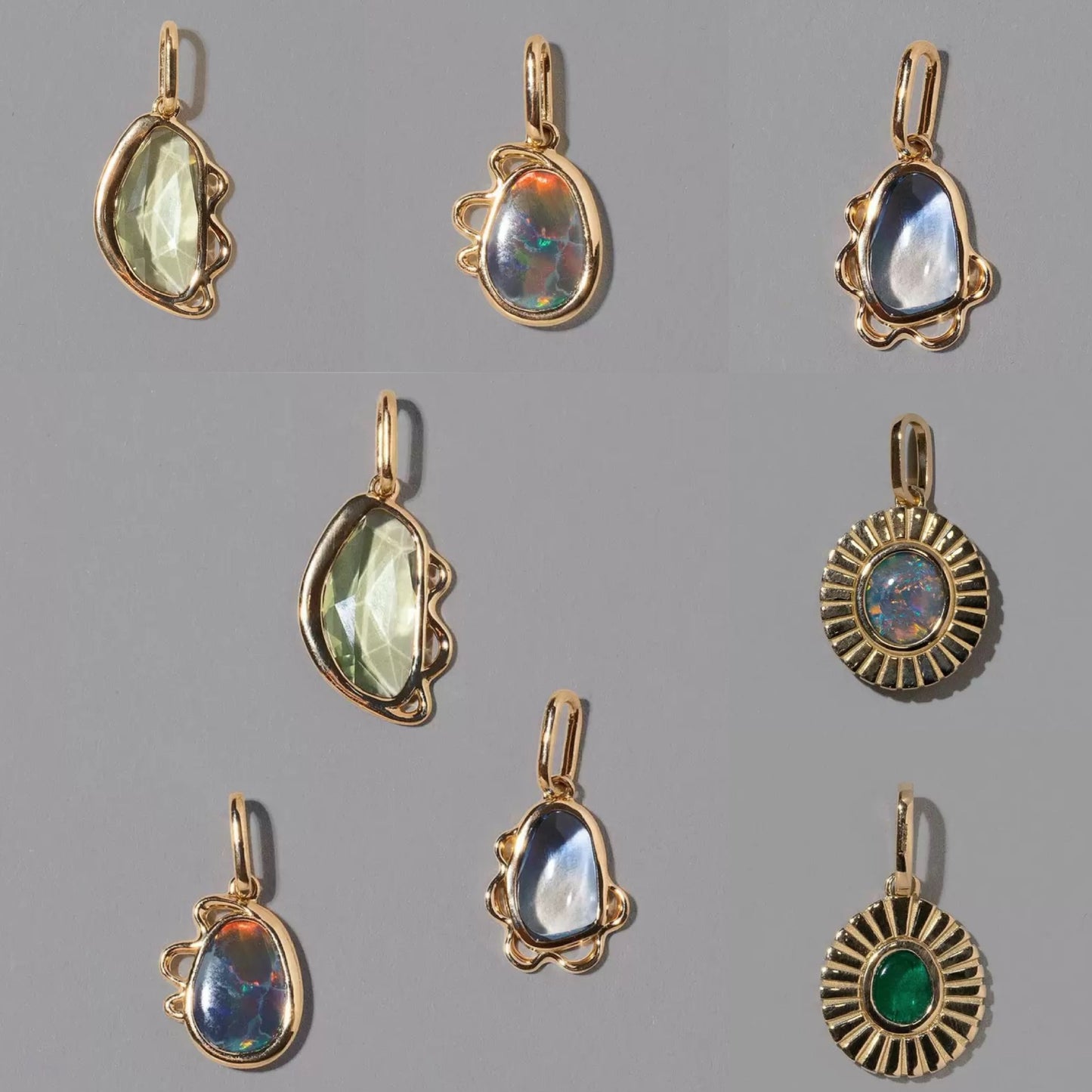Vintage 18K Gold Plated PVD Titanium Steel Star Moon Geometric Cubic Zirconia Pendant Necklace Charm Bar for Unisex