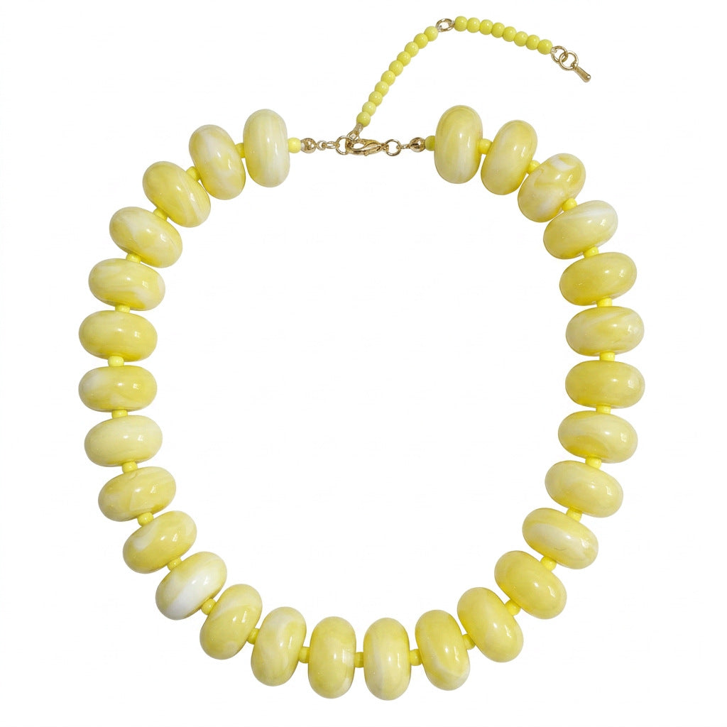 Bohemian Geometric Acrylic Pendant Brass Ball Chain Necklace for Women