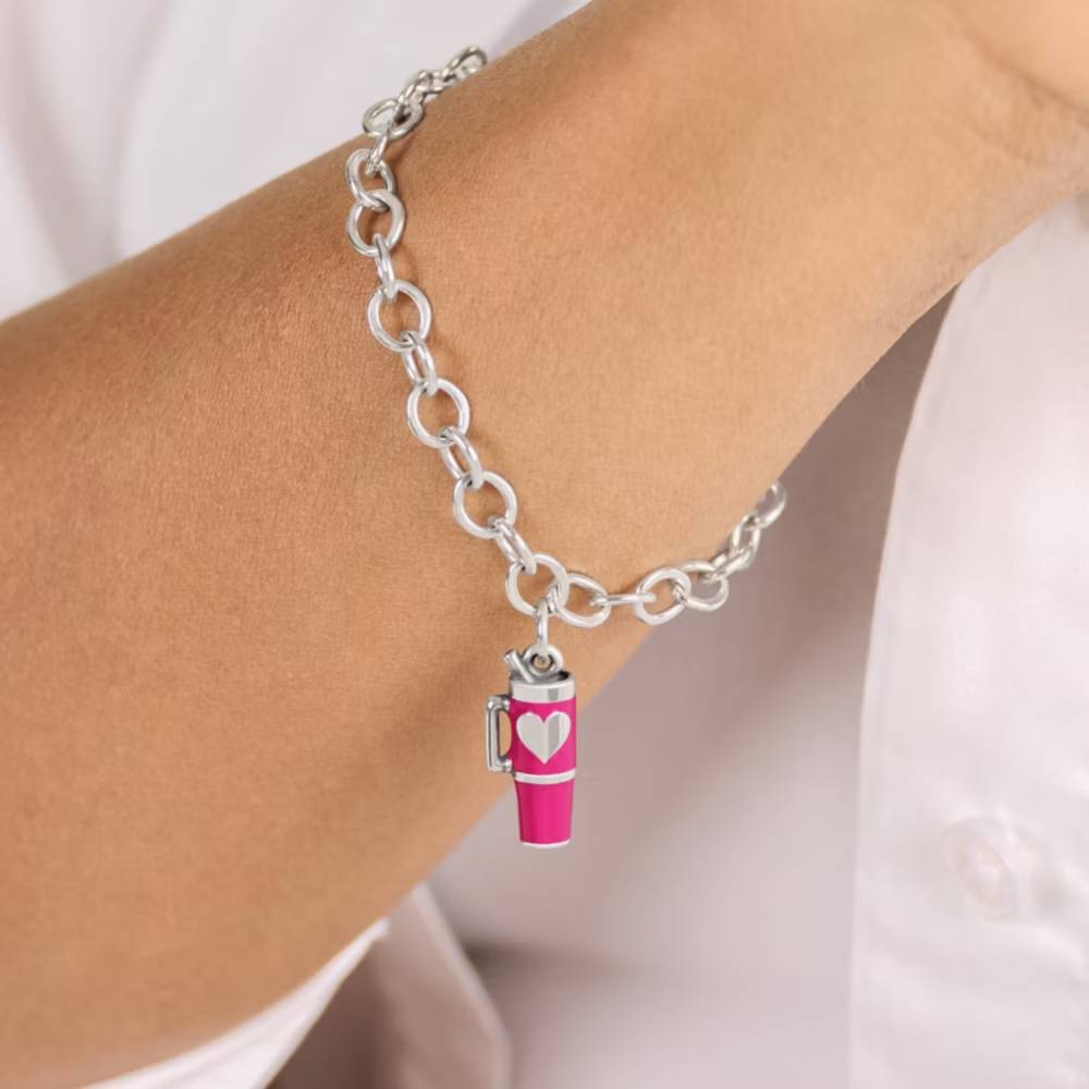 Vintage Geometric Letter Stainless Steel PVD Gold Plated Pendant Charm Bar for Women