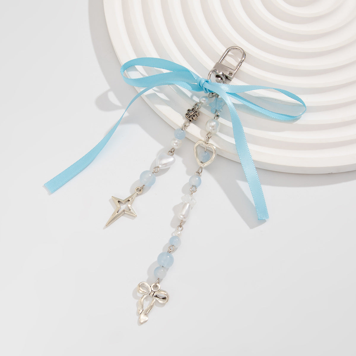 Sweet Heart Pearl Alloy Bag Charm