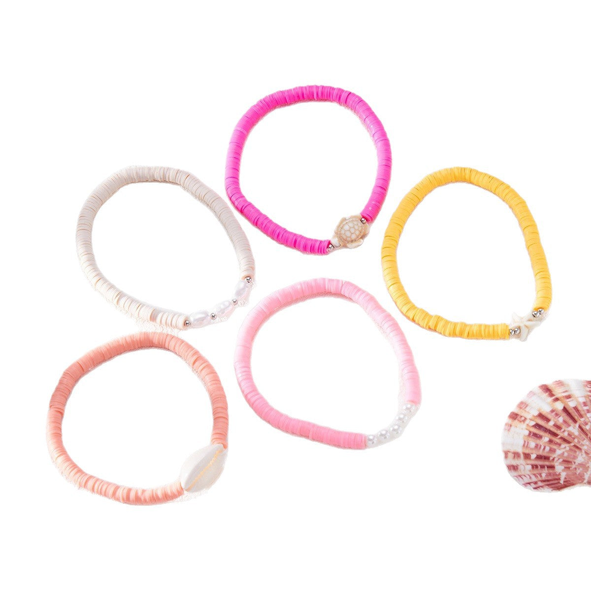 Bohemian Colorful Resin Starfish Shell Anklet for Women
