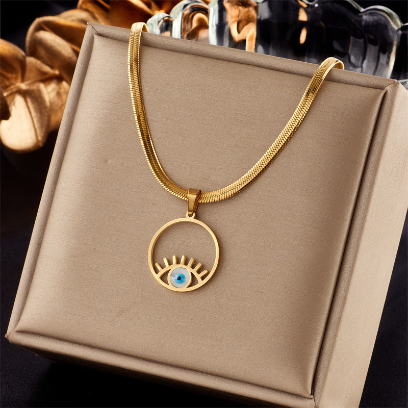 Collana Pendente Cuore a Doppio Strato Stile Minimalista con Ciondoli Quadrati con Strass Intarsiati e Rotondi in Perle su Catena in Acciaio Inossidabile