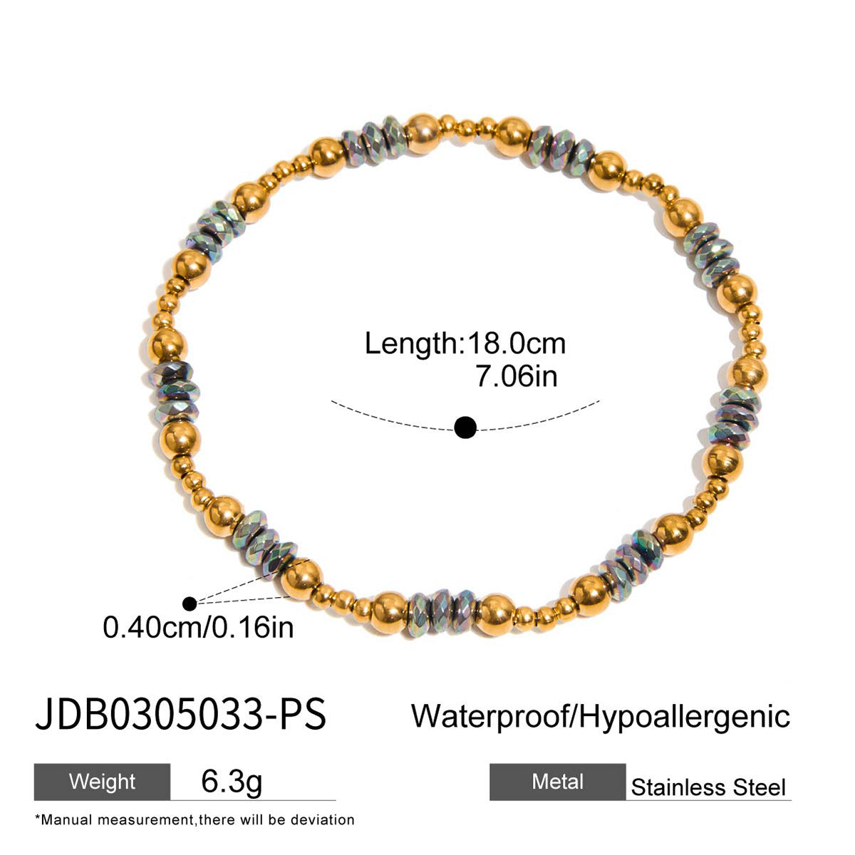 Pulsera de muelle de acero inoxidable geométrico para mujer con acabado chapado, accesorio de moda minimalista de lujo ligero