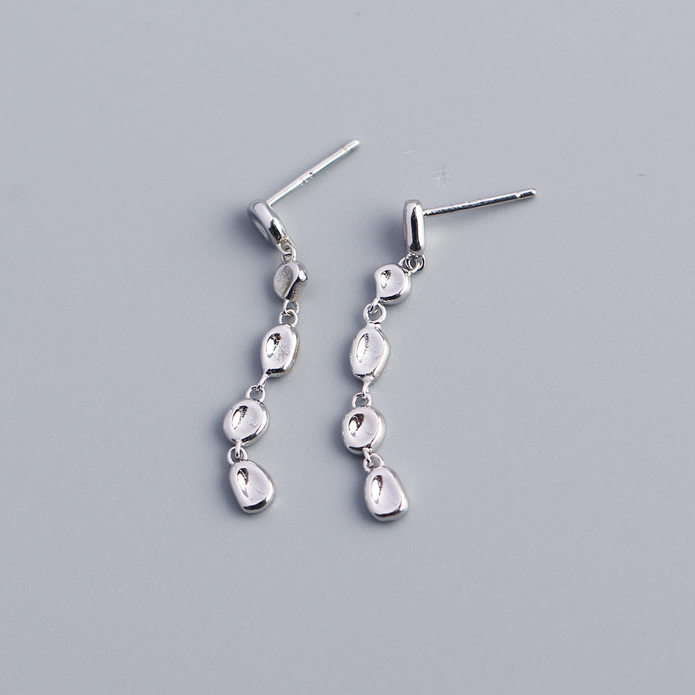 Pendientes colgantes geométricos de plata de ley S925 para mujer, estilo minimalista de moda, joyas chapadas, YHE0294
