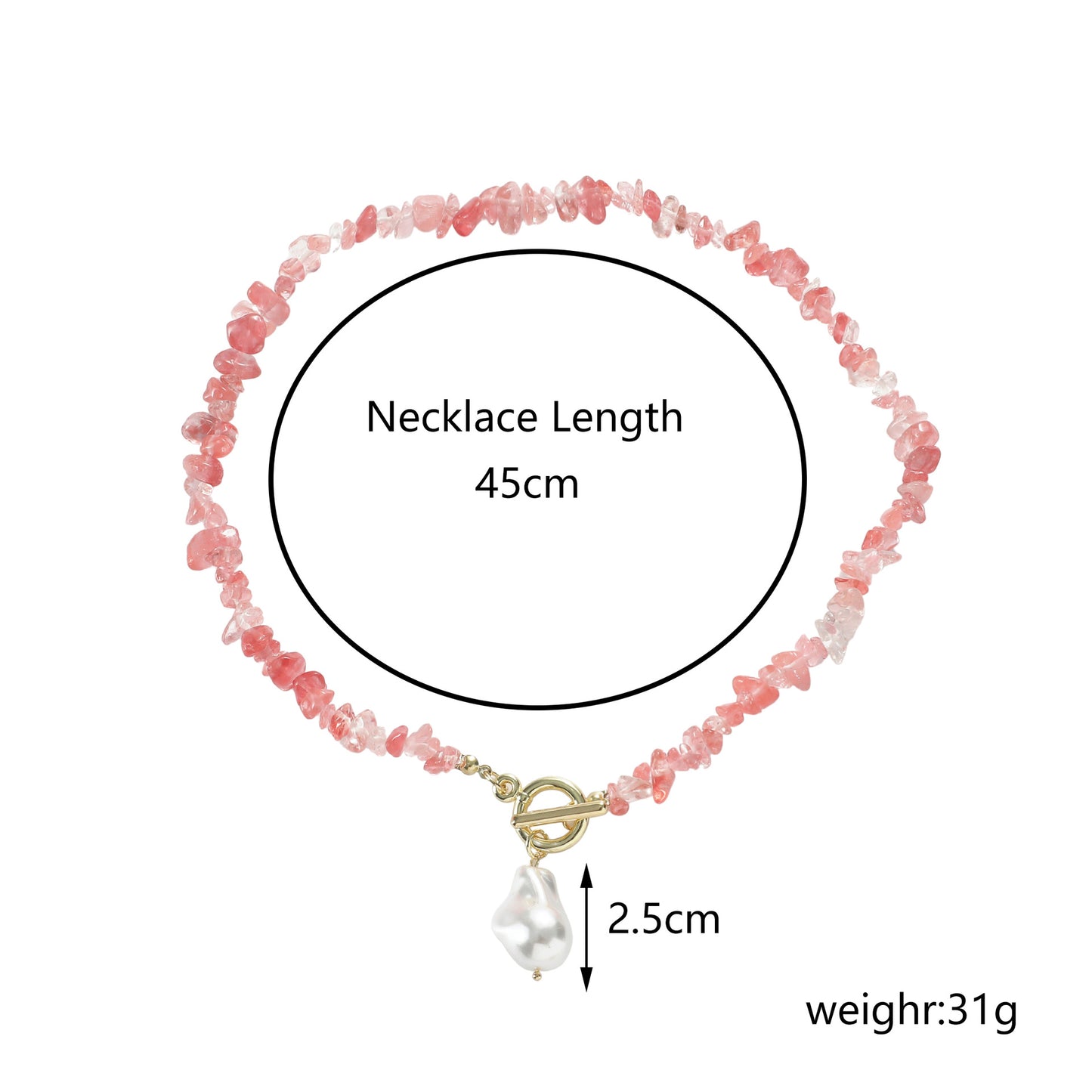 Bohemian Sweet Geometric Pearl Plated Ball Chain Necklace for Women