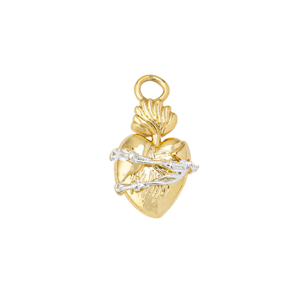 Vintage 18K Gold Plated Brass Drip Oil Cartoon Fruit Charm Bar for Women