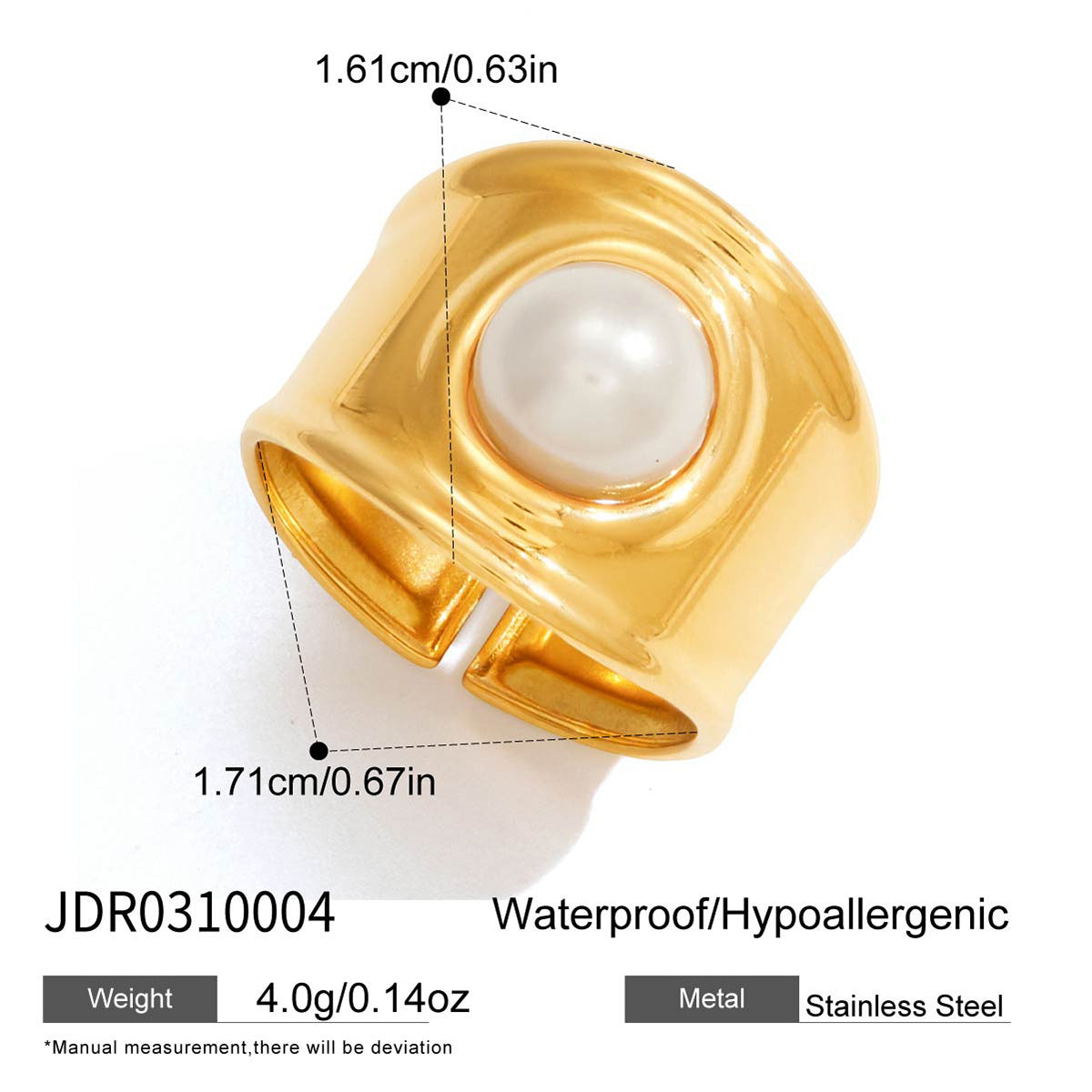 Anillo geométrico de acero inoxidable con circonitas para mujer con acabado chapado, accesorio de moda minimalista