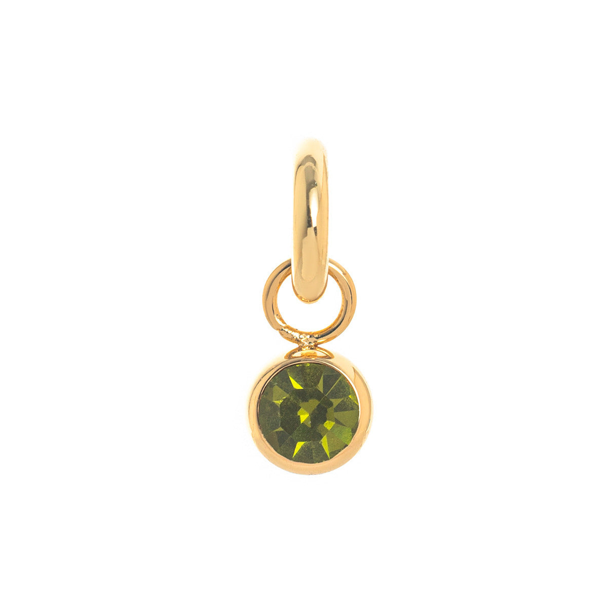 Minimalist Sweet Round Brass Rhinestone Inlay Charm Bar