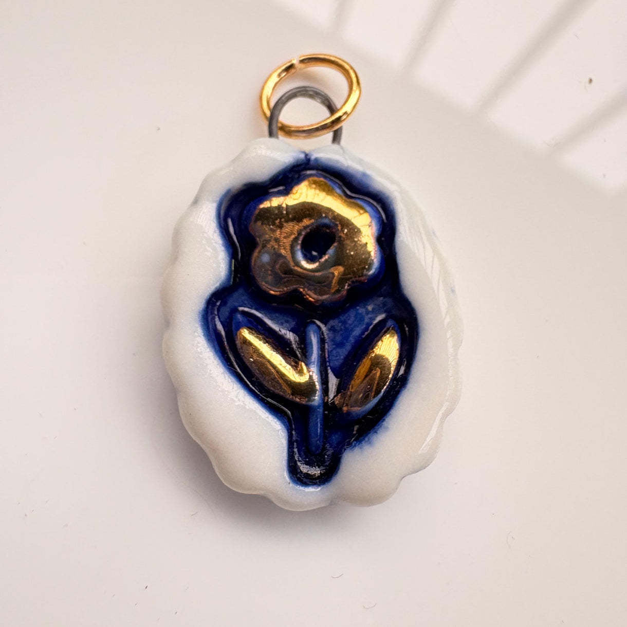 Colorful Floral Round Oval Geometric Plated Stainless Steel Necklace