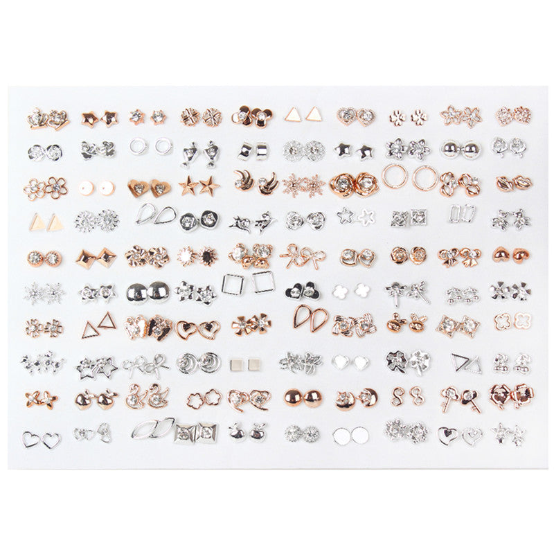 Creative Resin Animal Star Floral Stud Earrings Set for Women