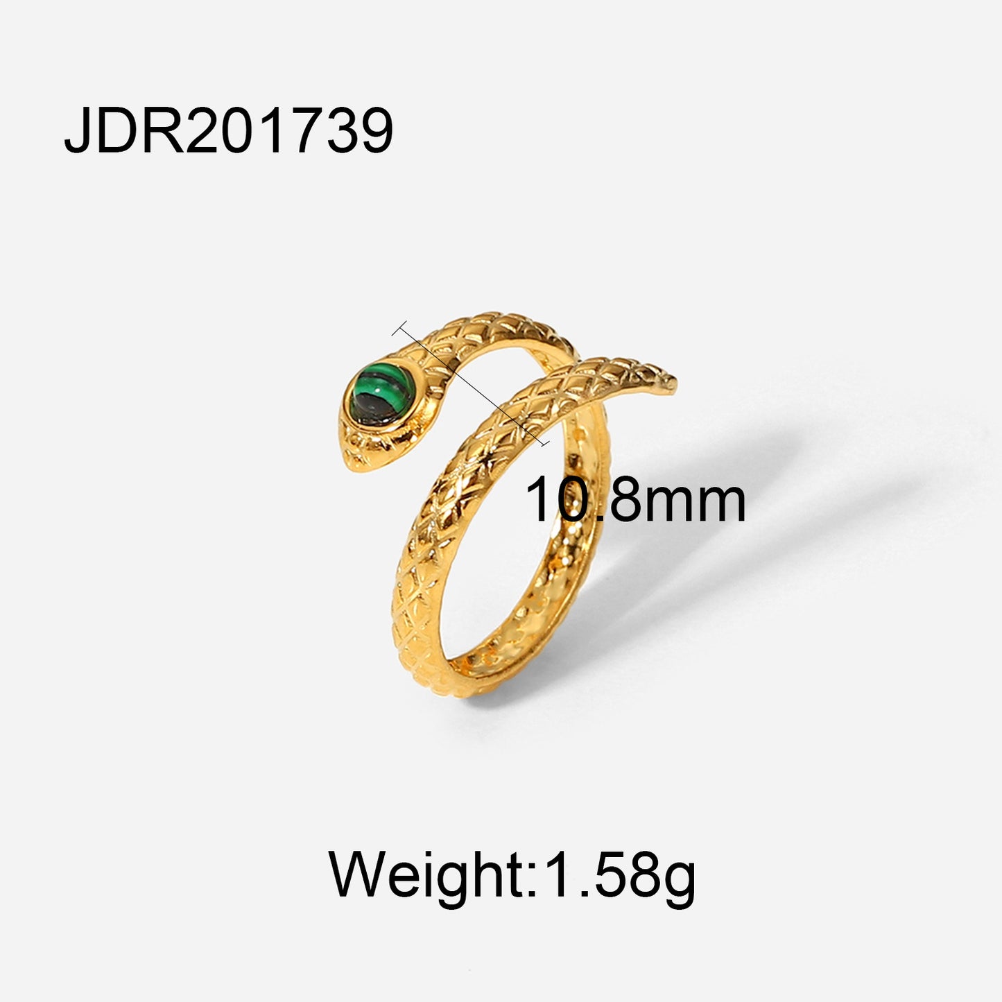 Heart Geometric Stainless Steel Plated Ring with Cubic Zirconia for Women