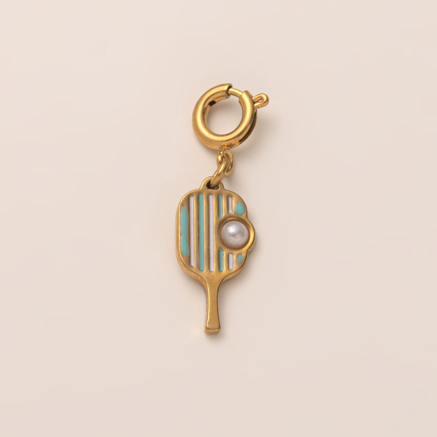 Vintage Geometric Stainless Steel PVD Gold Plated Pendant Charm Bar