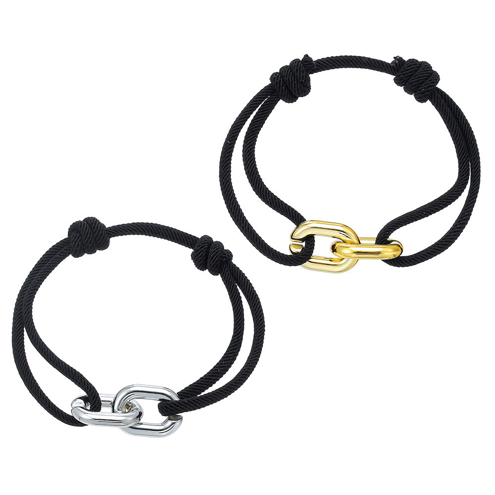 Minimalist Geometric Round CCB Line Bracelet Unisex
