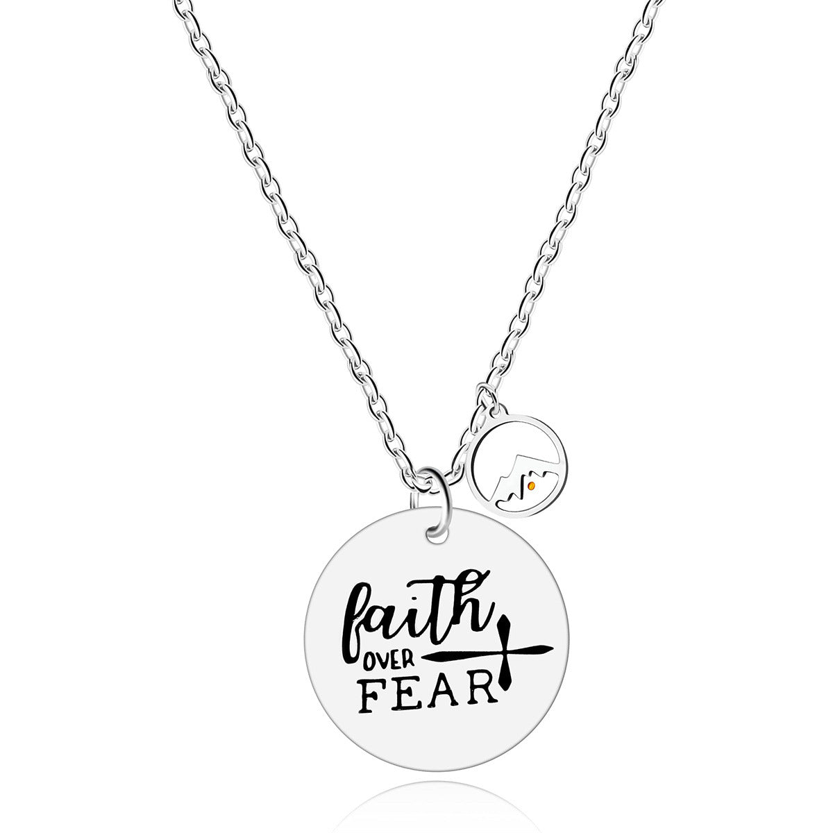 Minimalist Geometric Cross Pendant Necklace in Stainless Steel with Titanium Steel Charm and Electroplated Finish for Women