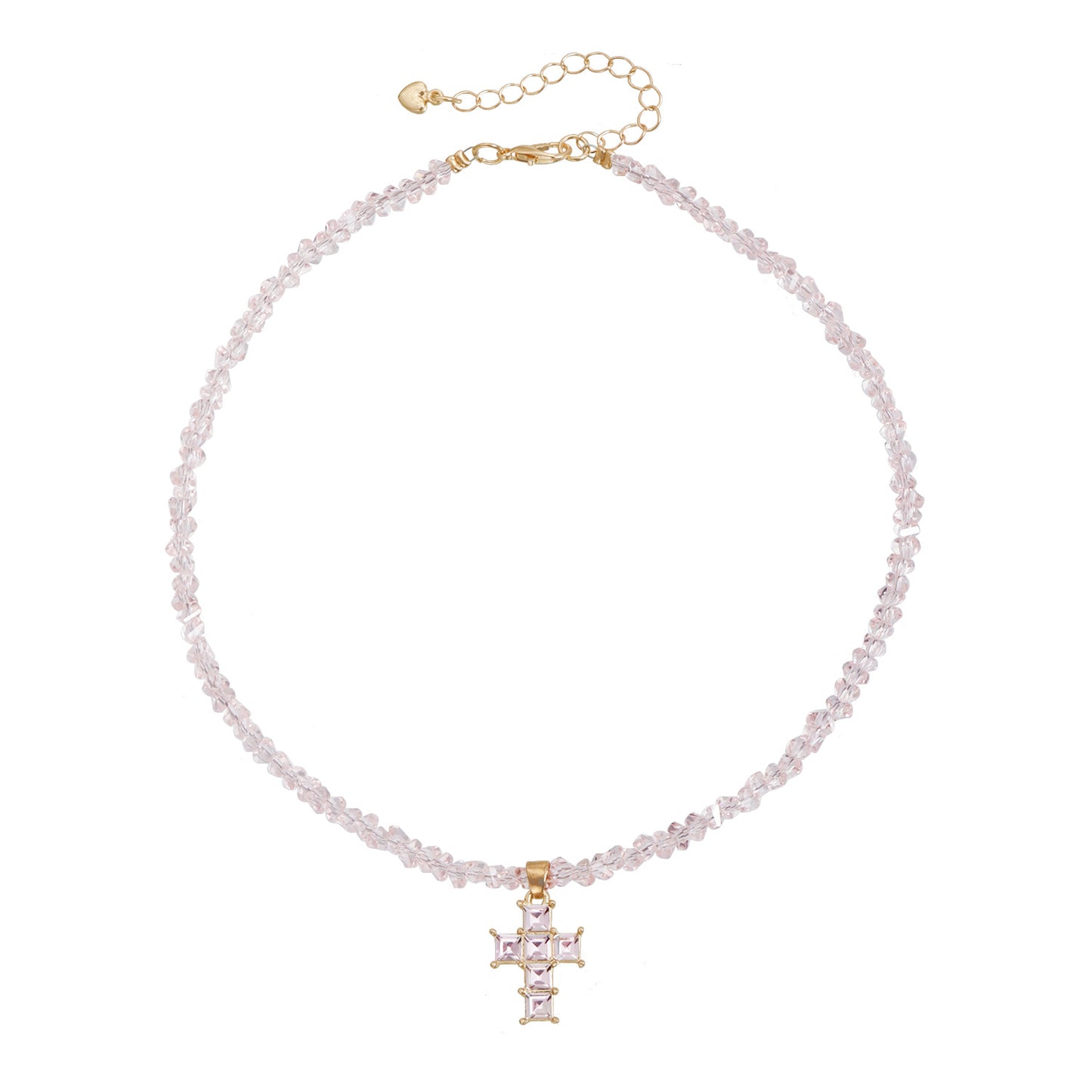 Fashion Triangle Cross Crystal Inlay Alloy Necklace for Women