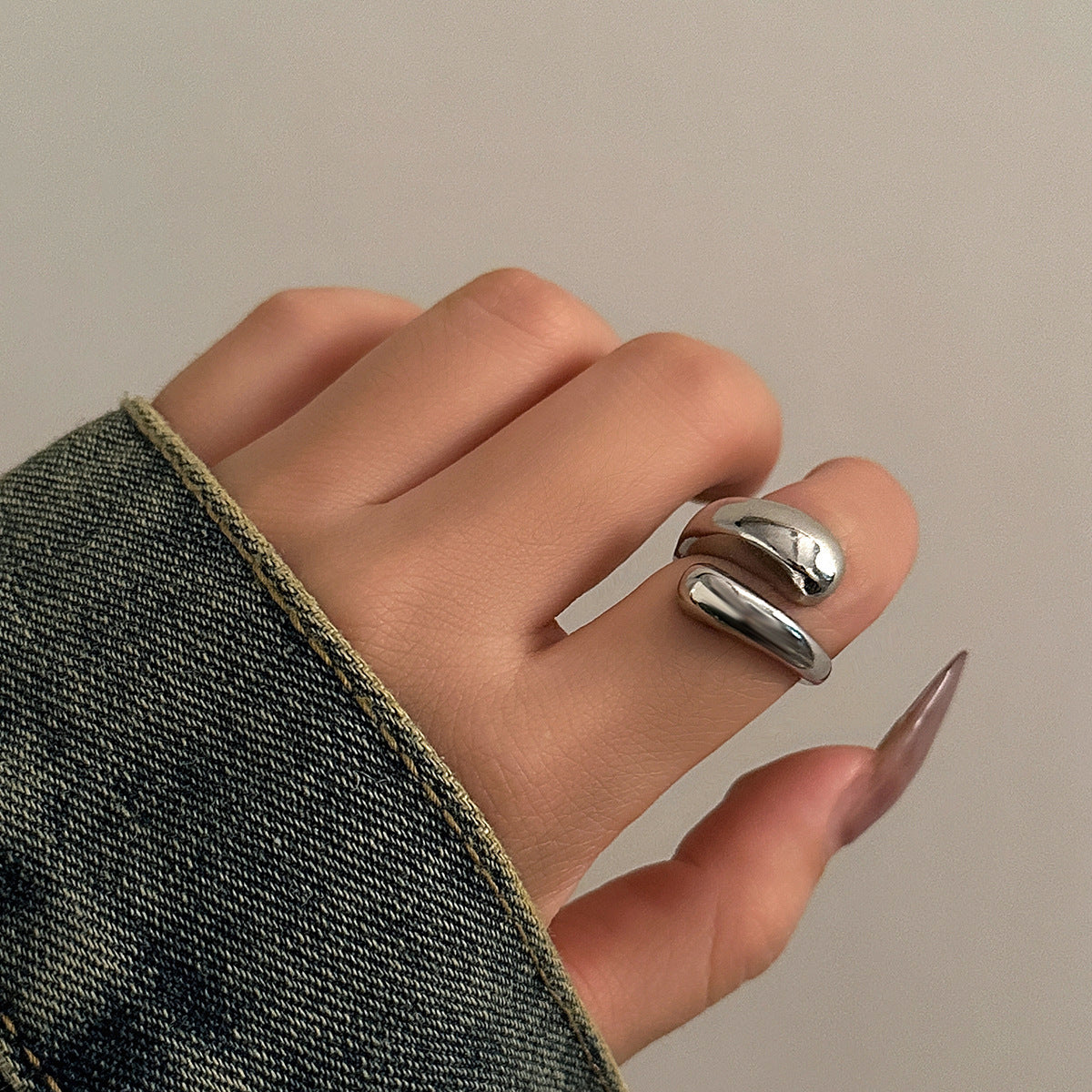 Collana Girocollo da Donna Punk Minimalista Geometrica in Lega di Zinco Lucida