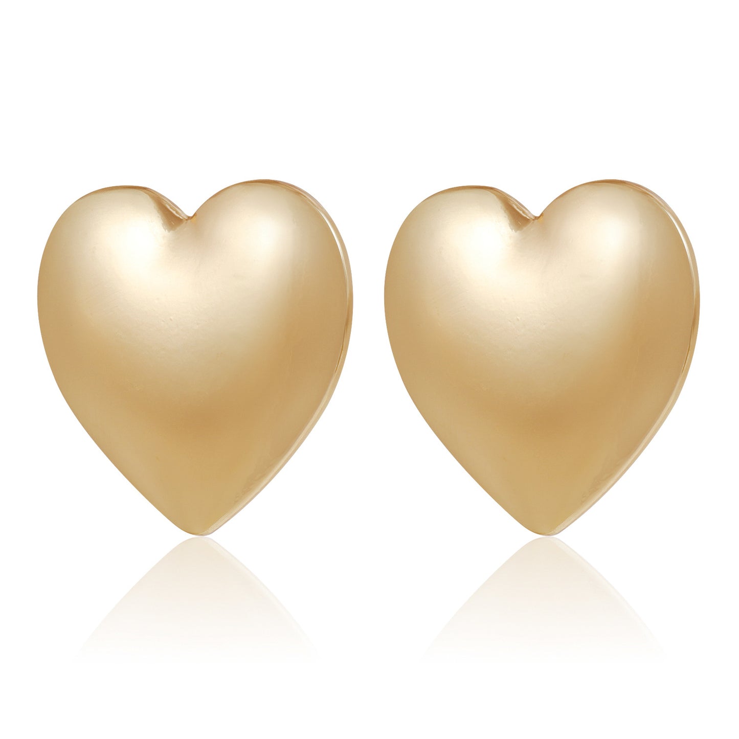 Pendientes de aleación con forma de corazón geométrico de estilo vintage para mujer con acabado chapado
