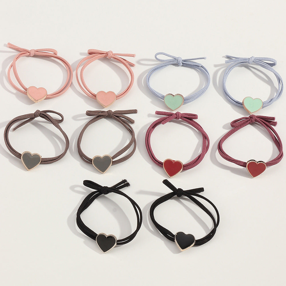 Minimalist Geometric Hair Tie for Kids with Metal Accent, Princess-Themed Hair Accessory for Girls Aged 3 to 10 Years