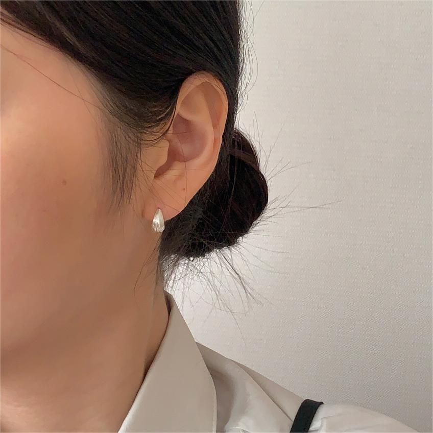 Minimalist Geometric Letter Stud Earrings in 925 Sterling Silver with Gold Plating