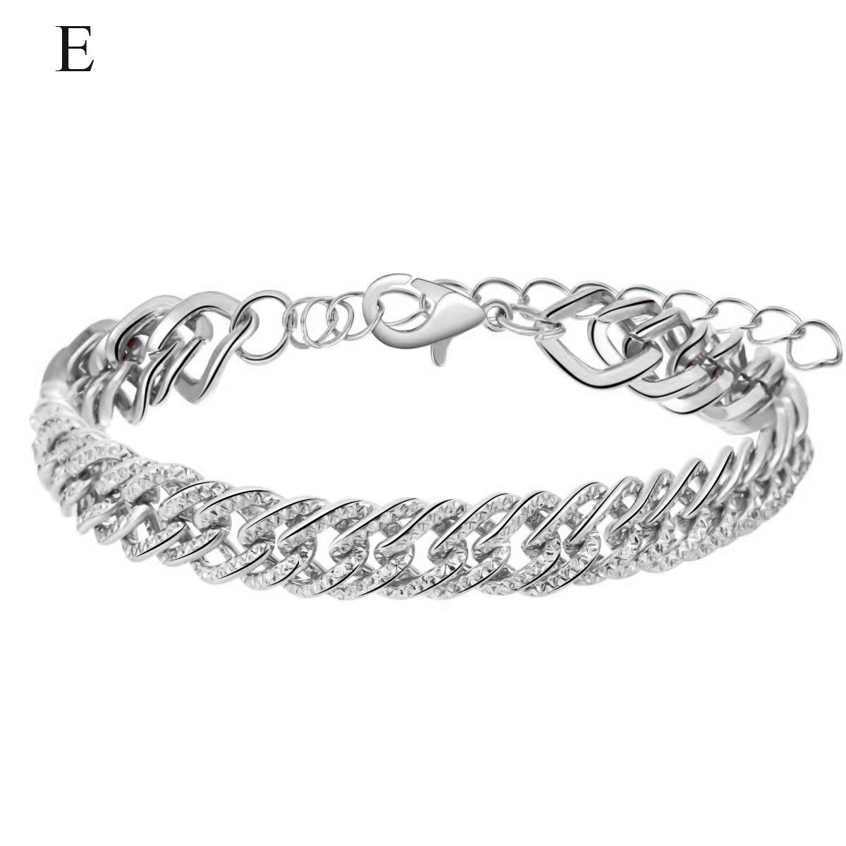 Minimalist Alloy Cuban Link Chain Bracelet Unisex