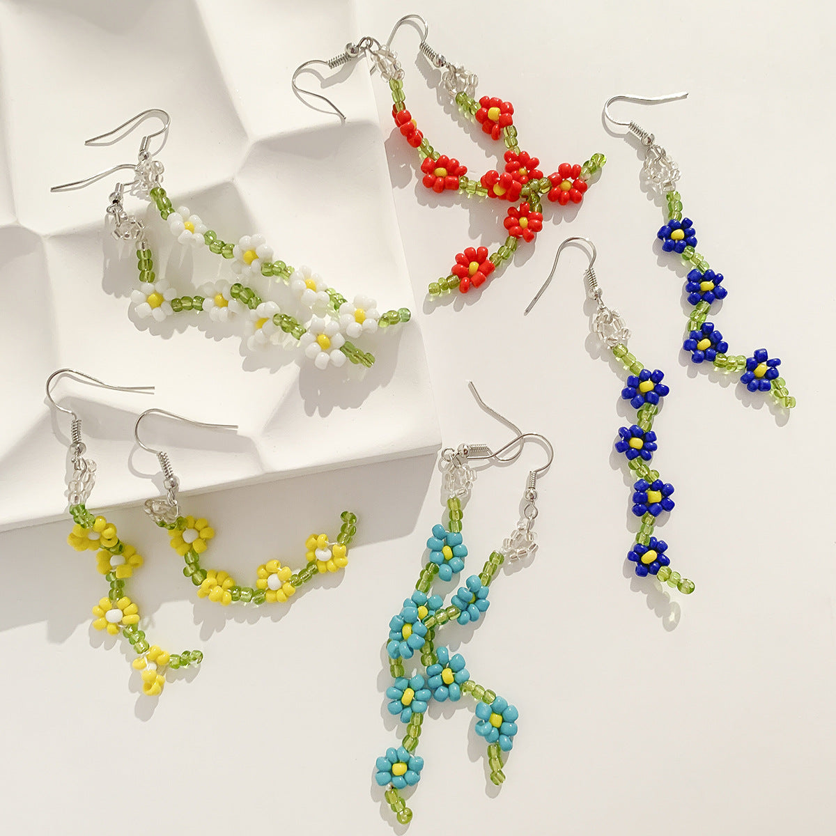 Bohemian Minimalist Floral Alloy Earrings for Women