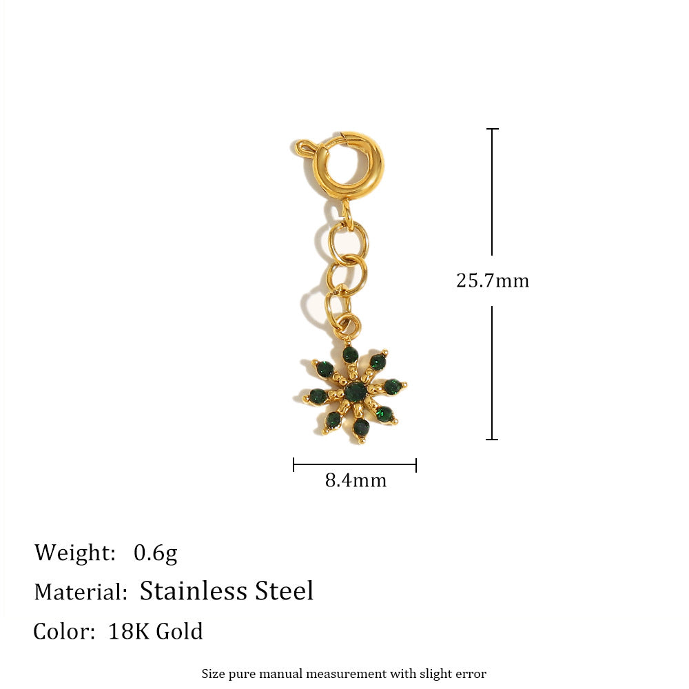 Geometric Heart Pendant with Spring Clasp in Stainless Steel Plated with 18K Gold for Fashionable Office Wear