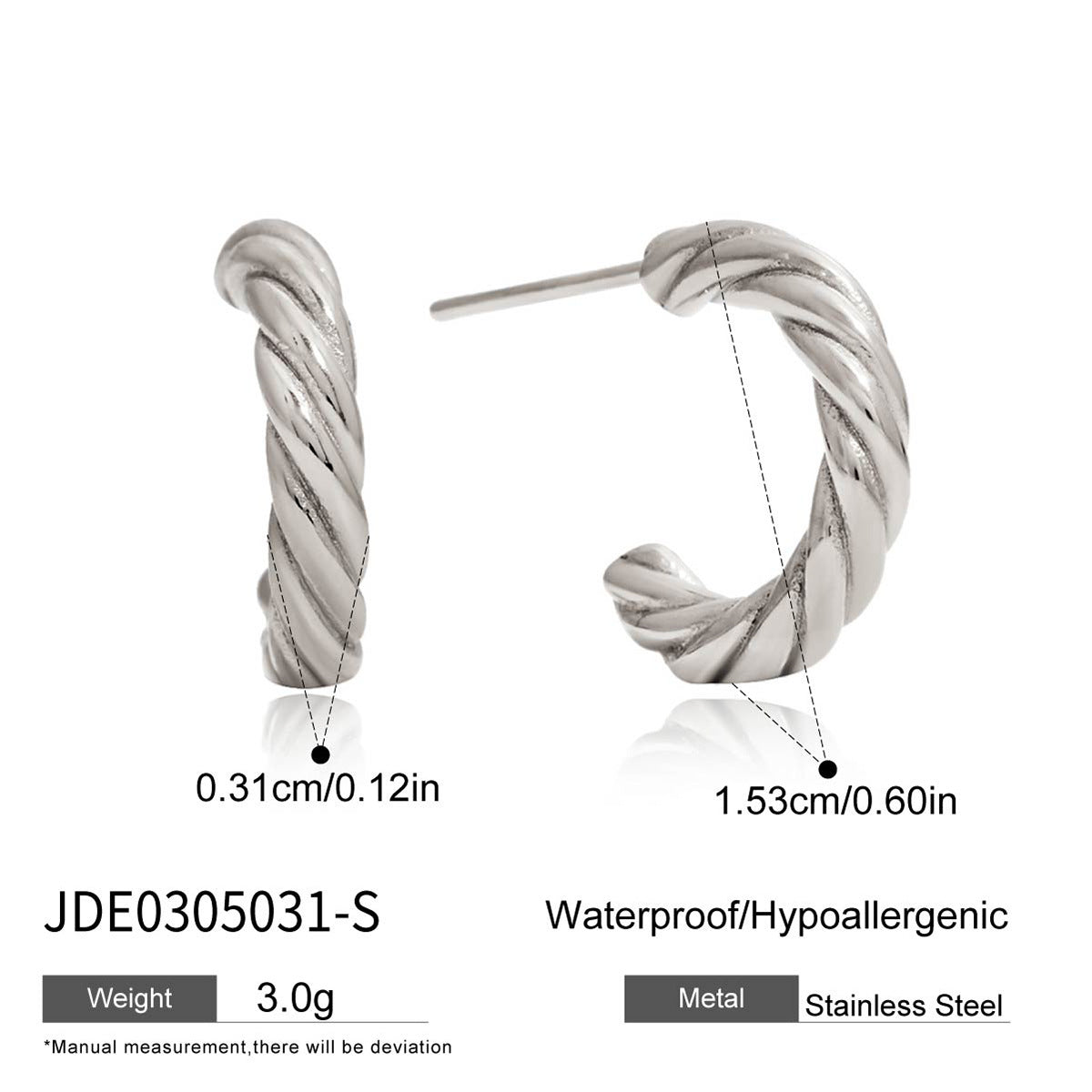 Minimalist Geometric Stainless Steel Plated Pearl Earrings for Women