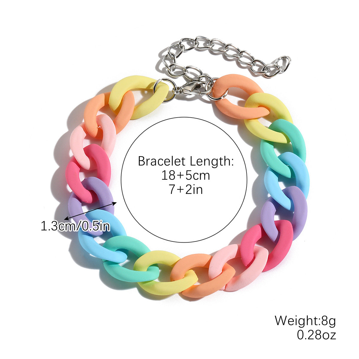 Set di bracciali in acrilico lucido a forma di cuore con lettere stile bohémien per donna