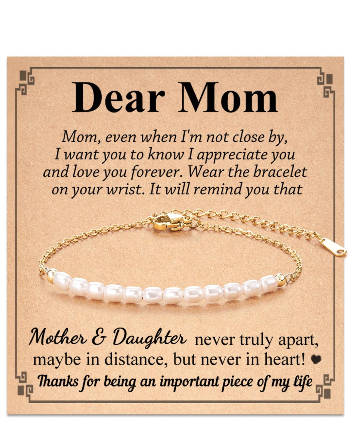 Sweet Teardrop Pearl Stainless Steel Bracelet Unisex Handmade Jewelry