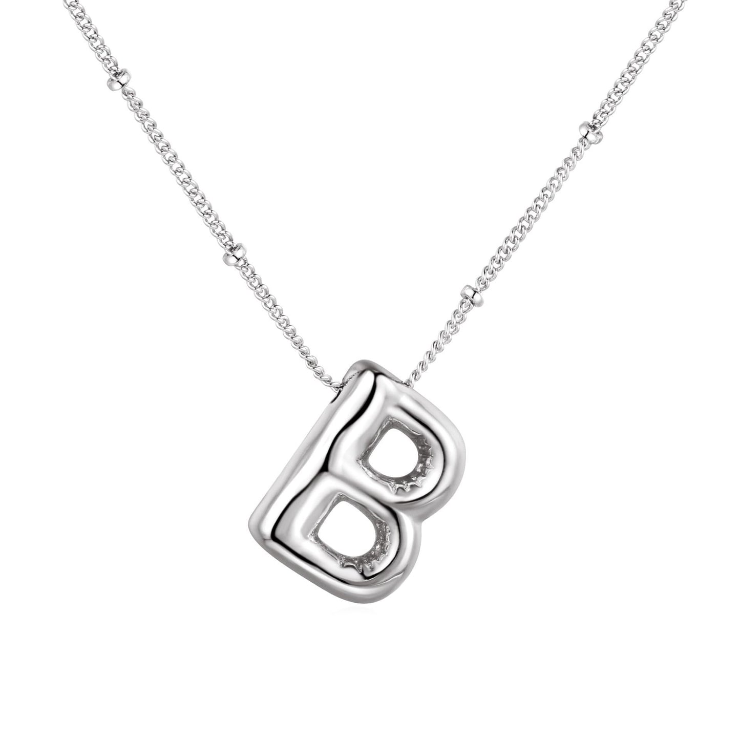 Gold Plated Brass Letter Pendant Necklace for Women