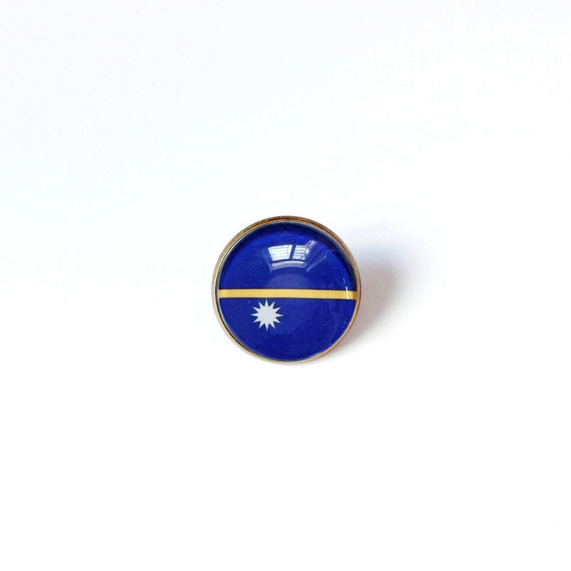 Pin de Solapa de Aleación Esmaltado Personalizado con Diseño de Bandera del Mundo para Hombres y Mujeres