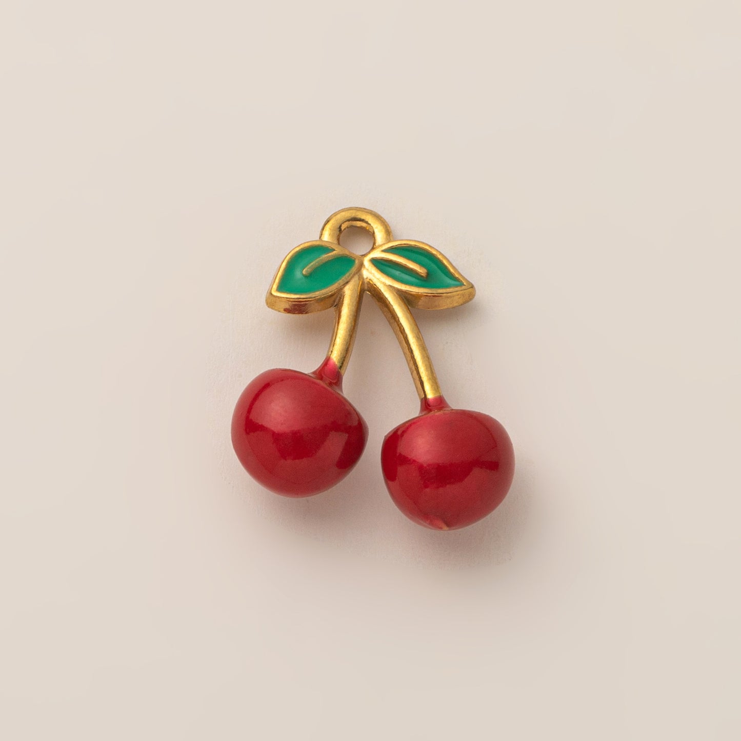 Vintage Stainless Steel PVD Gold Plated Abstract Fruit DIY Charm Bar