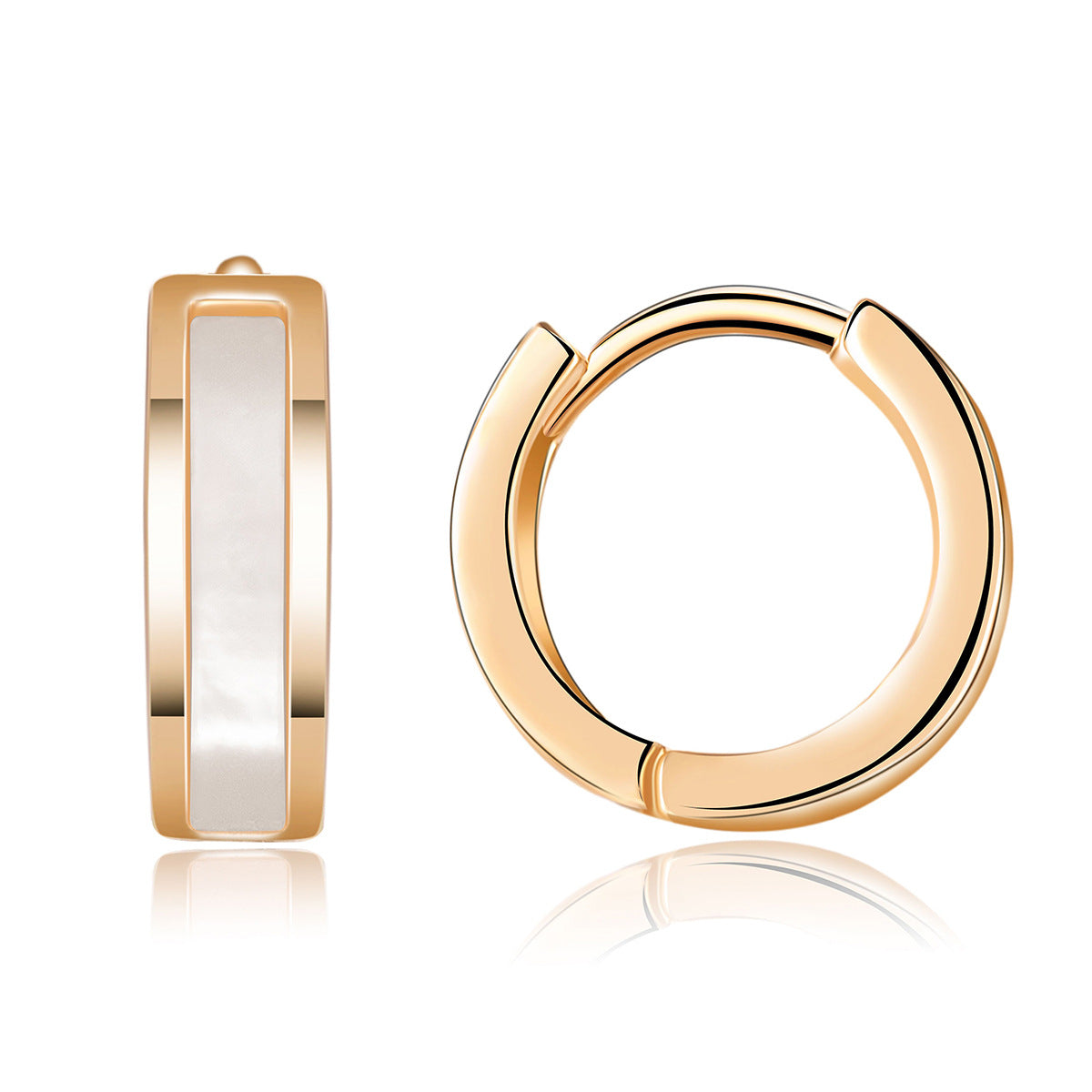 Pendientes Geométricos Minimalistas de Latón para Mujer con Acabado Galvanizado y Estilo Contemporáneo de Oficina