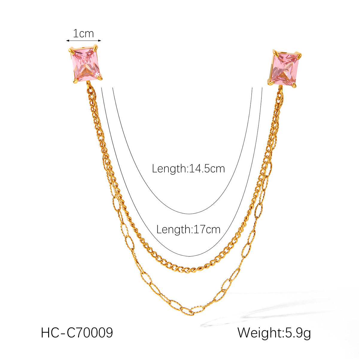 Geometric Square Stainless Steel Rhinestone Brooch with Floral and Butterfly Motifs for Women