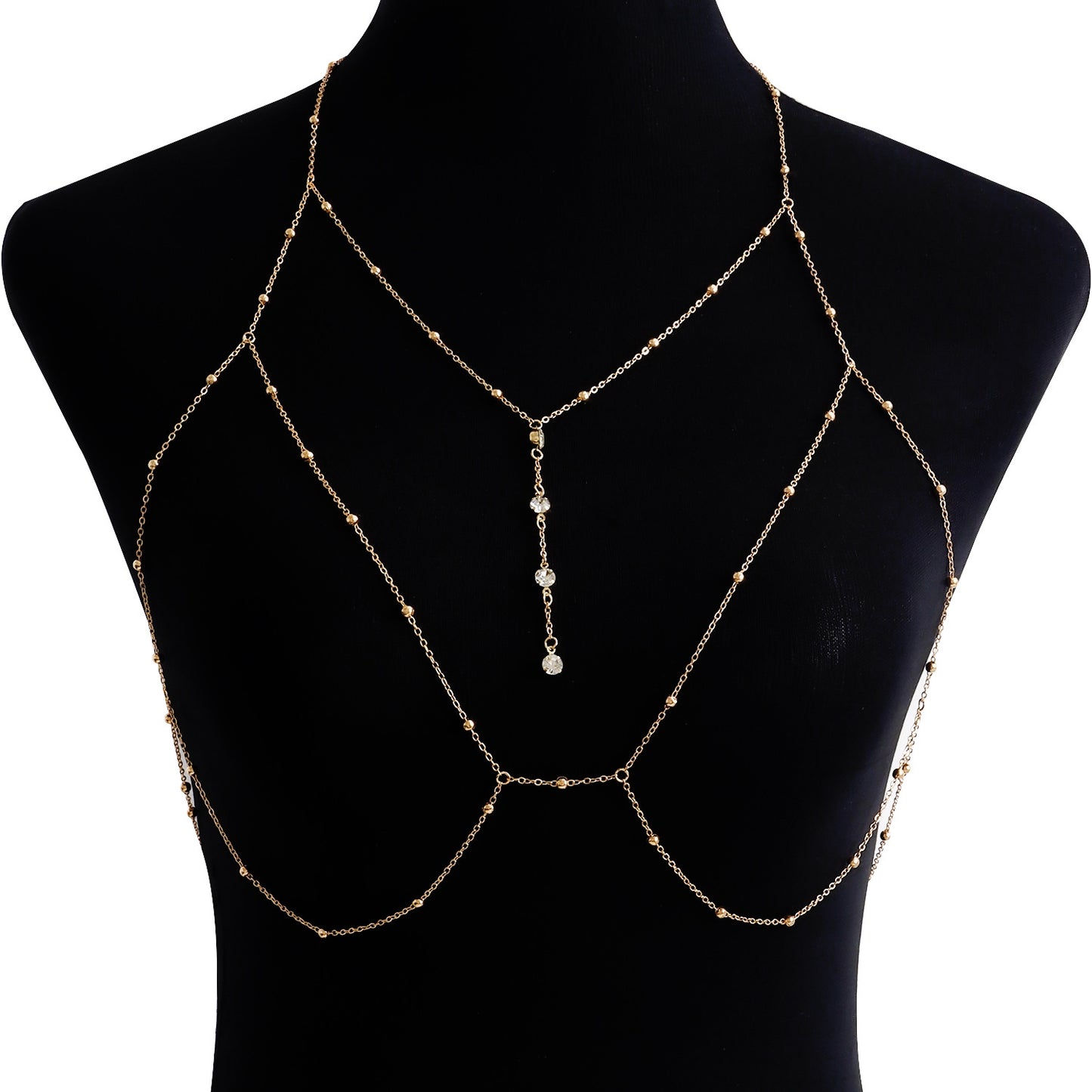 Minimalist Rhinestone Inlay Body Chain for Women