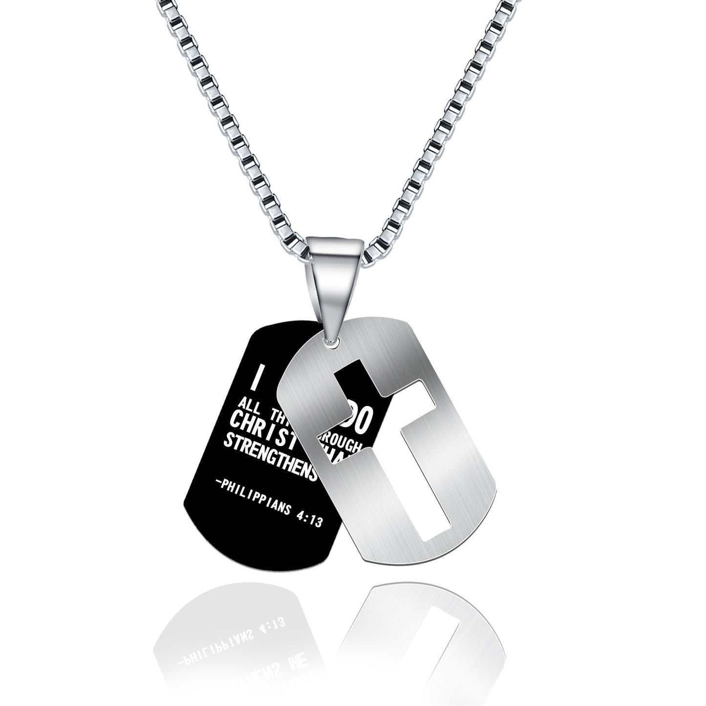 Minimalist Geometric Cross Pendant Necklace in Stainless Steel with Polished Titanium Steel Charm for Unisex Daily Wear