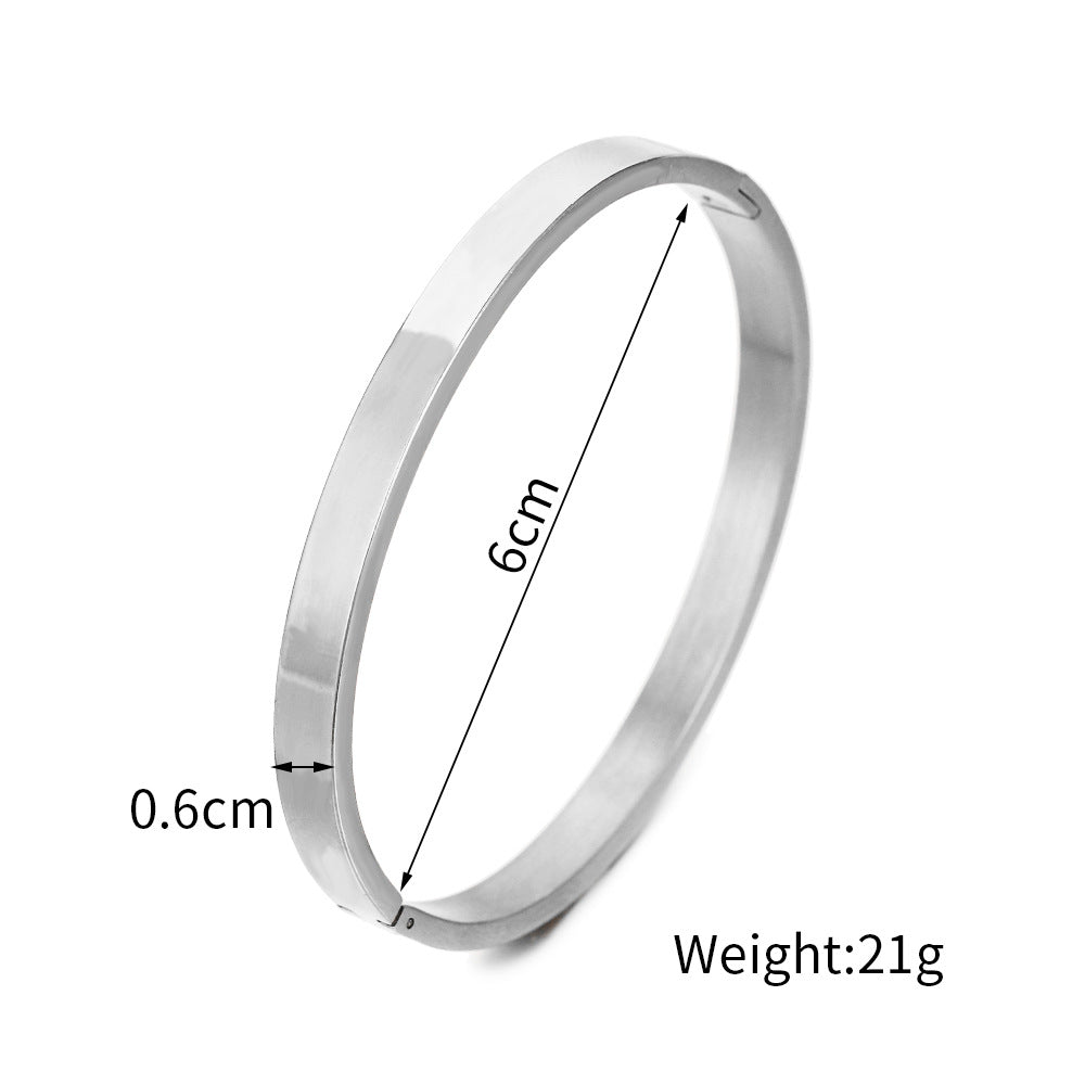 Geometric Gold Plated Titanium Steel Stainless Steel Bracelet