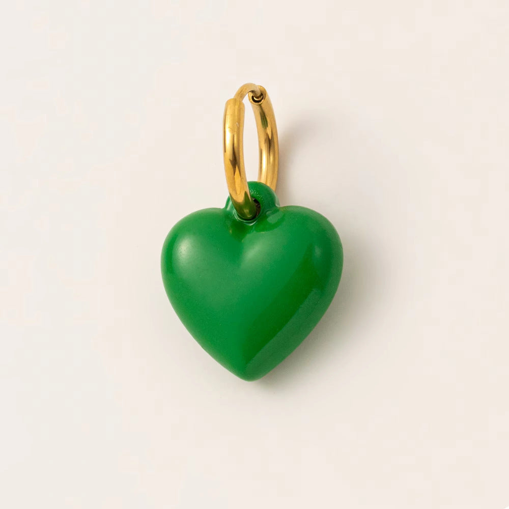 Sweet Heart Geometric Plated Stainless Steel Pendant Necklace Unisex