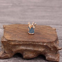 Plated Alloy Rhinestone Charm Bar