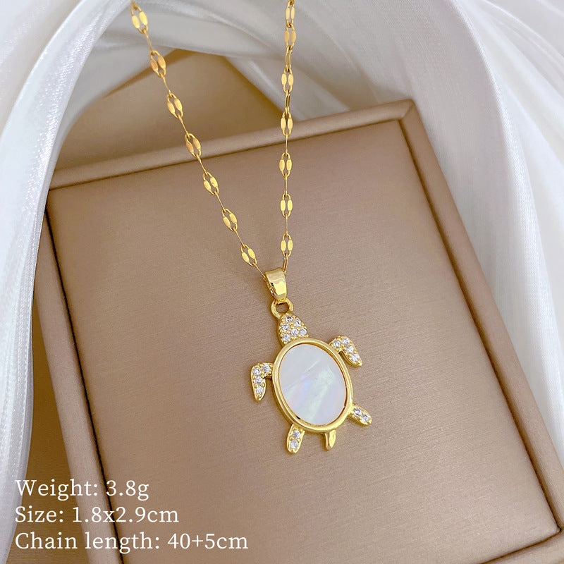 Collar de titanio con diamantes de imitación, cielo estrellado geométrico, para mujer, cadena de labios minimalista, estilo dulce