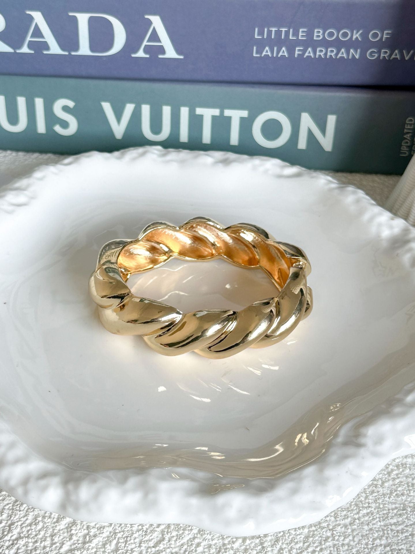 Bracciale a fascia larga in lega placcata geometrica Hip-hop Streetwear