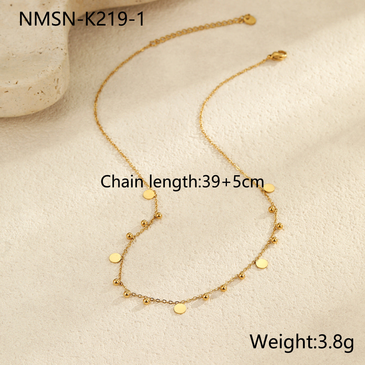 Collana da Donna Minimalista Geometrica in Acciaio Inossidabile con Finitura Placcata