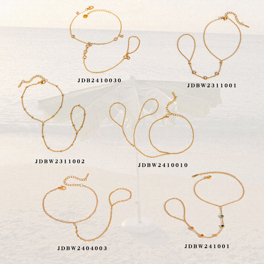 Anello-Bracciale Geometrico da Donna in Acciaio Inossidabile con Perla e Zirconia, Estetica Lussuosa Minimalista